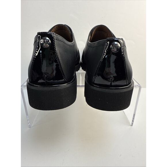 DONALD PLINER Womens 5.5 Cloud Slip-on Loafers Black Leather Patent NWB - Picture 7 of 10